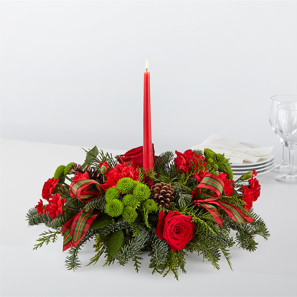 By the Candlelight Centerpiece – The Flower Boutique, Gettysburg PA