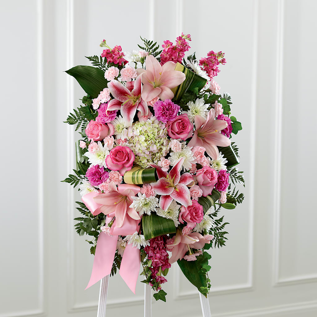 Comforting Standing Spray – The Flower Boutique, Gettysburg PA