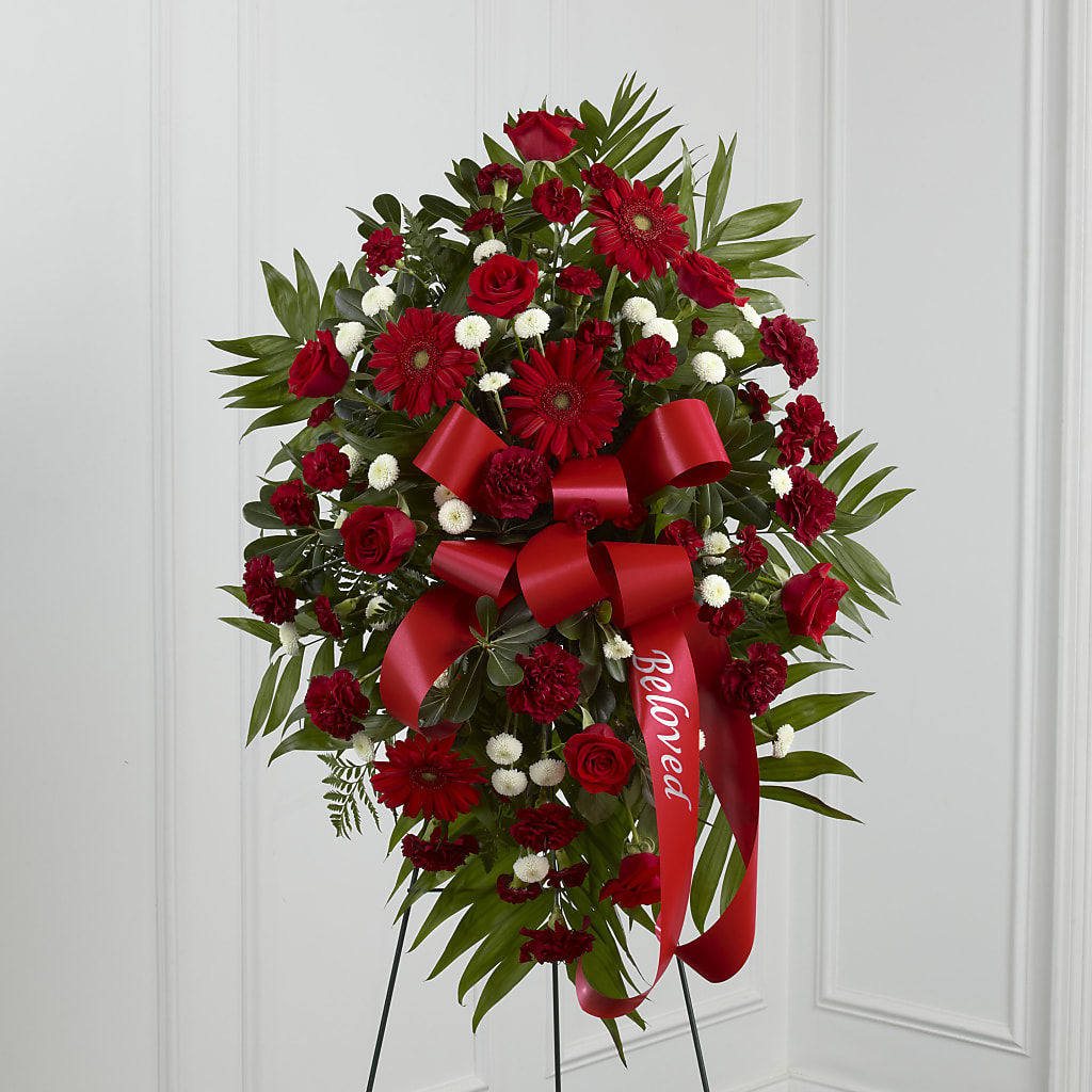 Treasured Memories Standing Spray – The Flower Boutique, Gettysburg PA