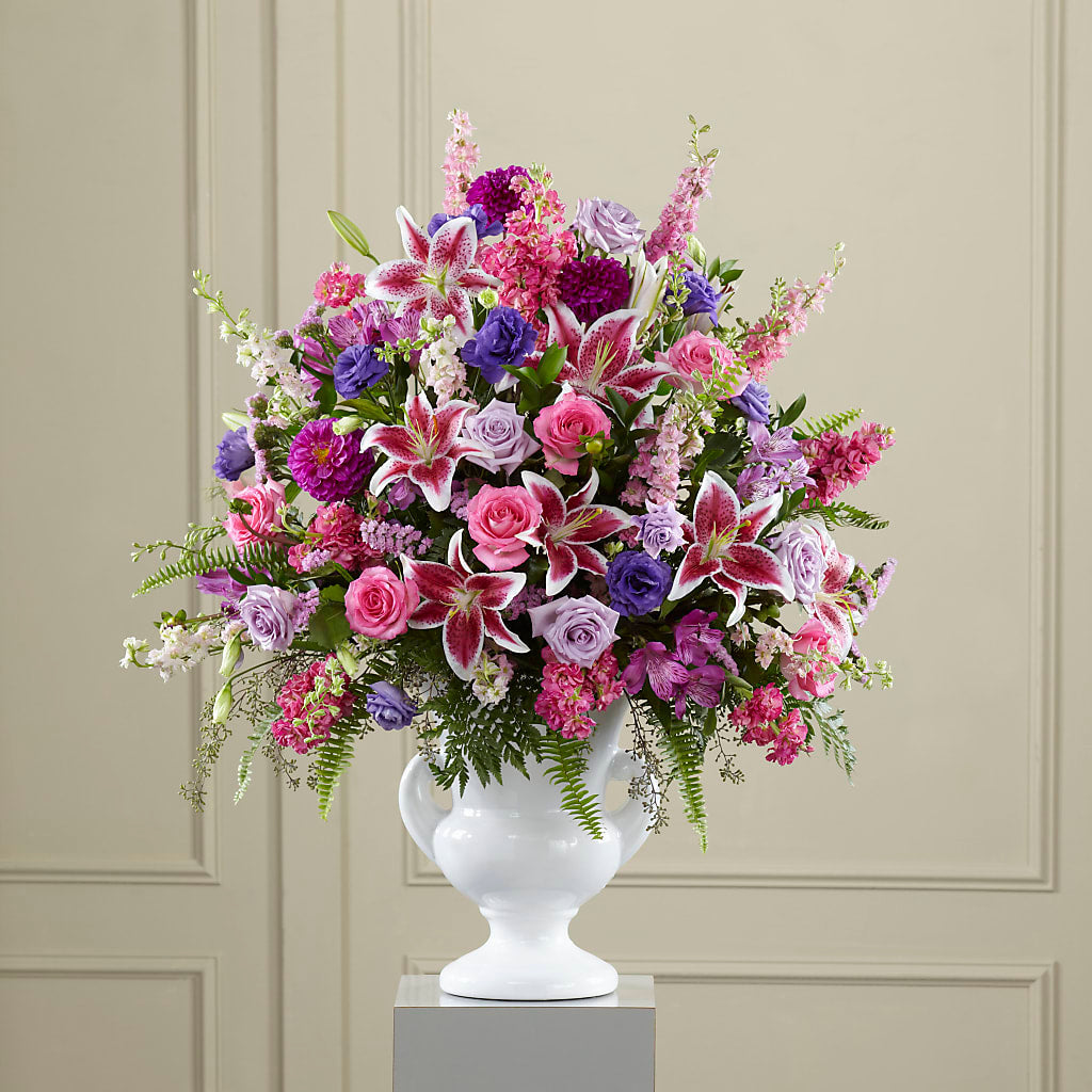 Peaceful Tribute Arrangement – The Flower Boutique, Gettysburg PA