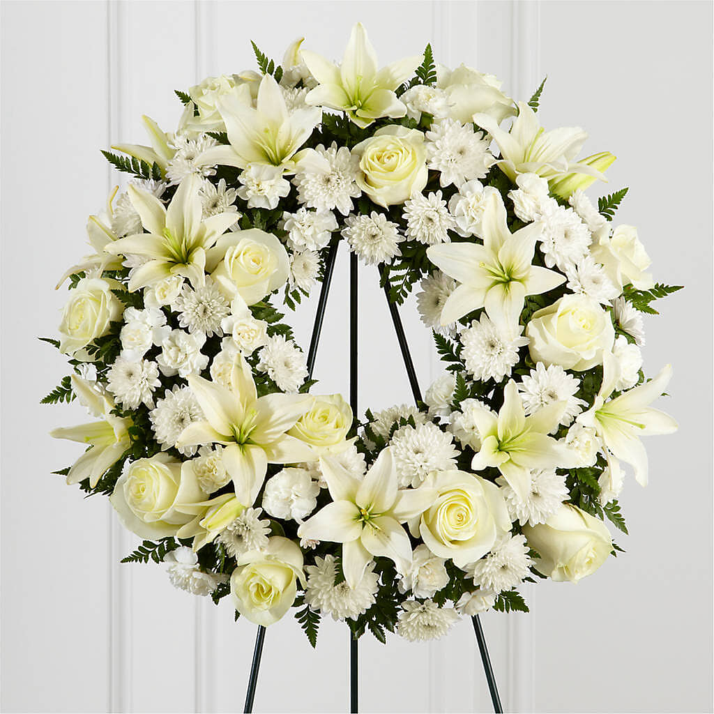 Treasured Tribute Wreath – The Flower Boutique, Gettysburg PA