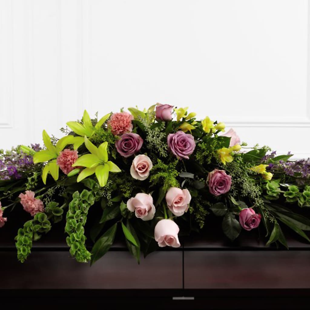 Forever Beloved Casket Spray – The Flower Boutique, Gettysburg PA