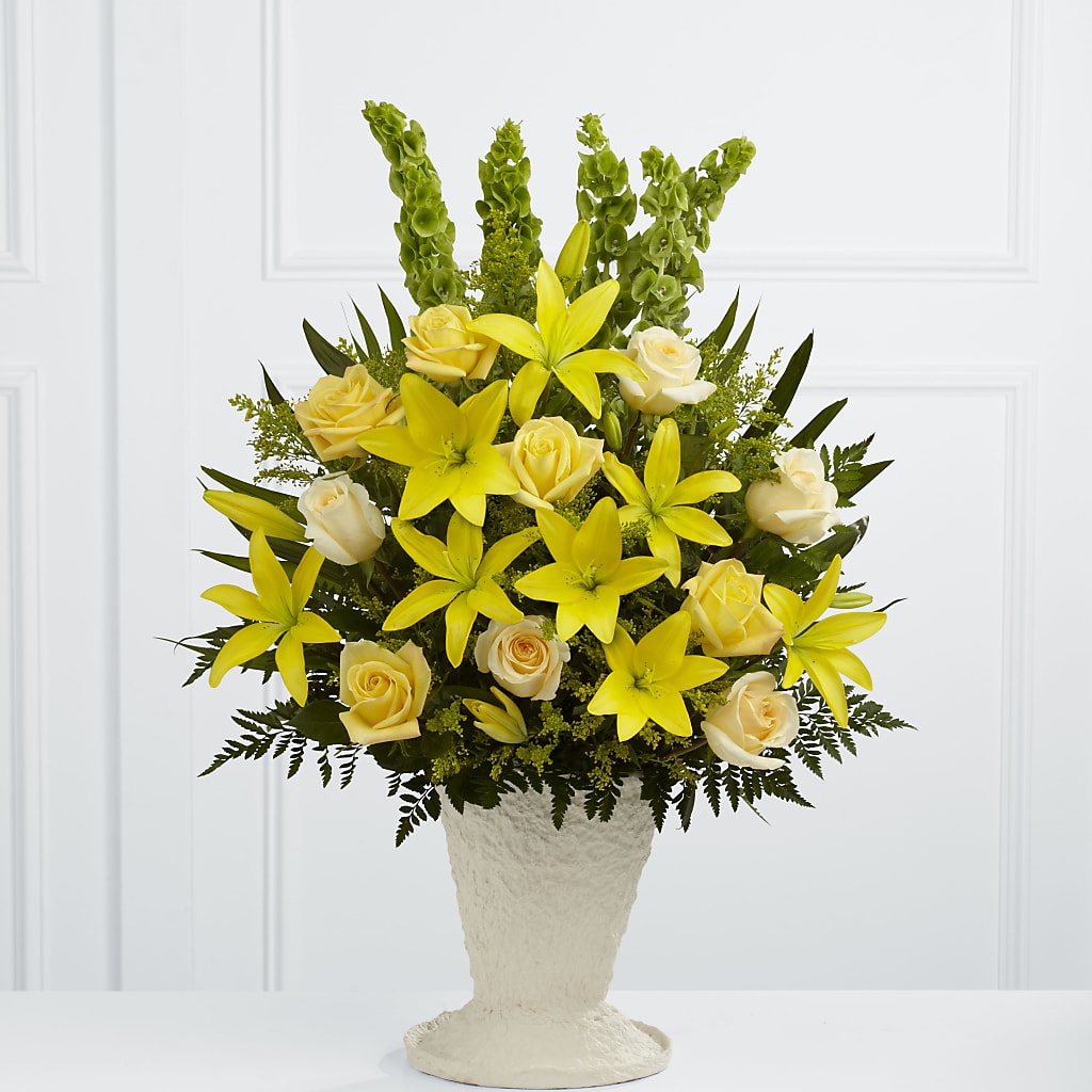 Golden Memories Arrangement – The Flower Boutique, Gettysburg PA