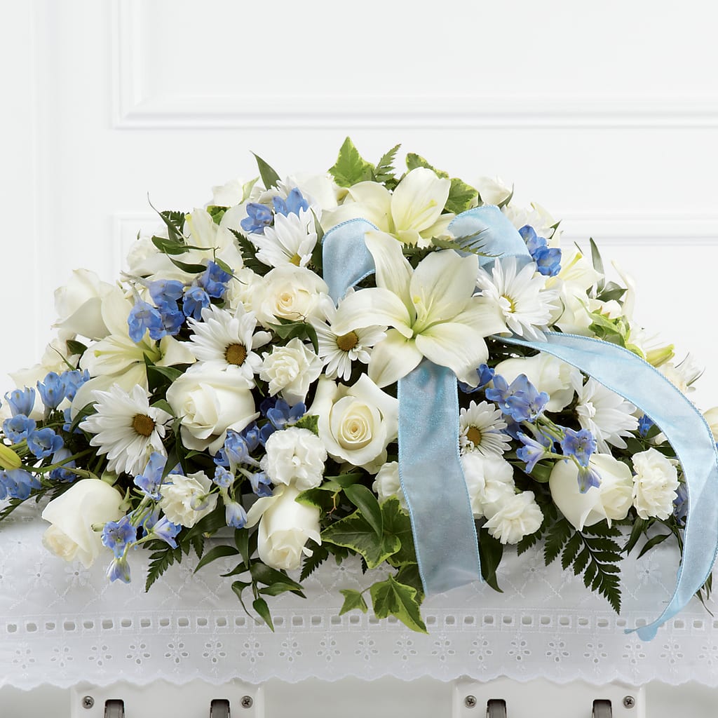 Tender Treasure Casket Spray – The Flower Boutique, Gettysburg PA