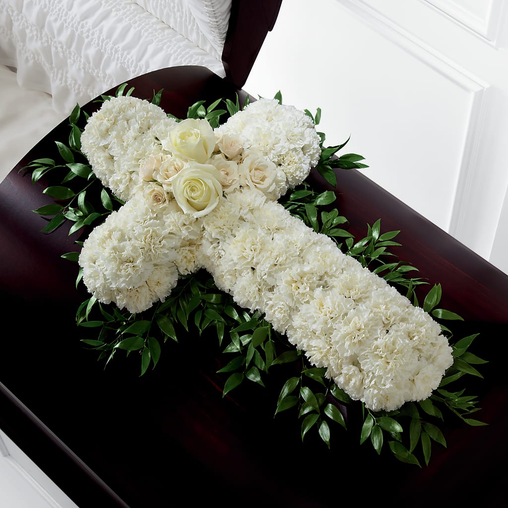 Peaceful Memories Casket Spray (Standard) – The Flower Boutique, Gettysburg PA
