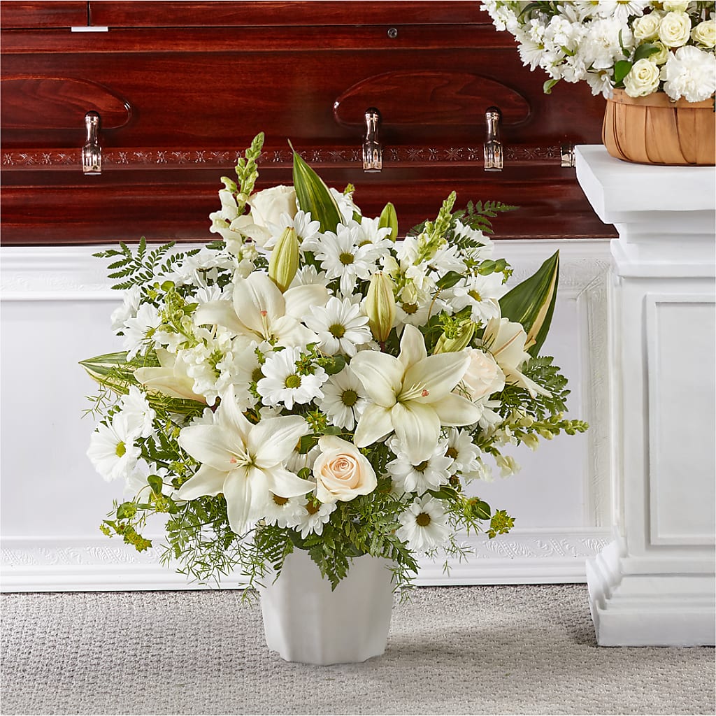 Thoughts of Tranquility Floor Basket – The Flower Boutique, Gettysburg PA