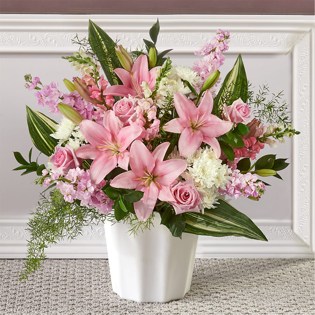 Simply Serene Floor Basket – The Flower Boutique, Gettysburg PA