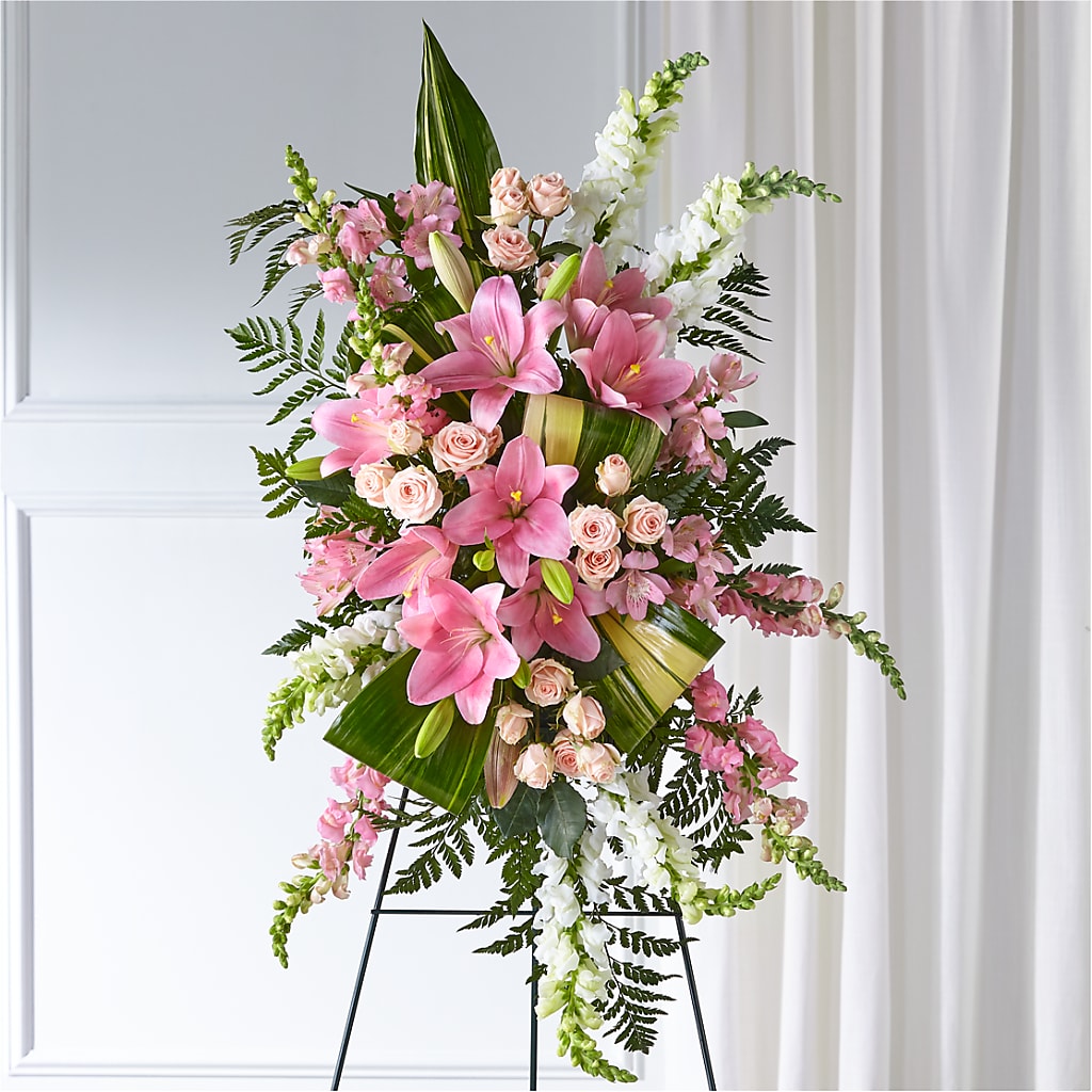 Elegant Embrace Standing Spray – The Flower Boutique, Gettysburg PA
