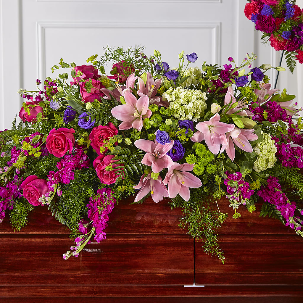 Radiant Tribute Casket Spray – The Flower Boutique, Gettysburg PA