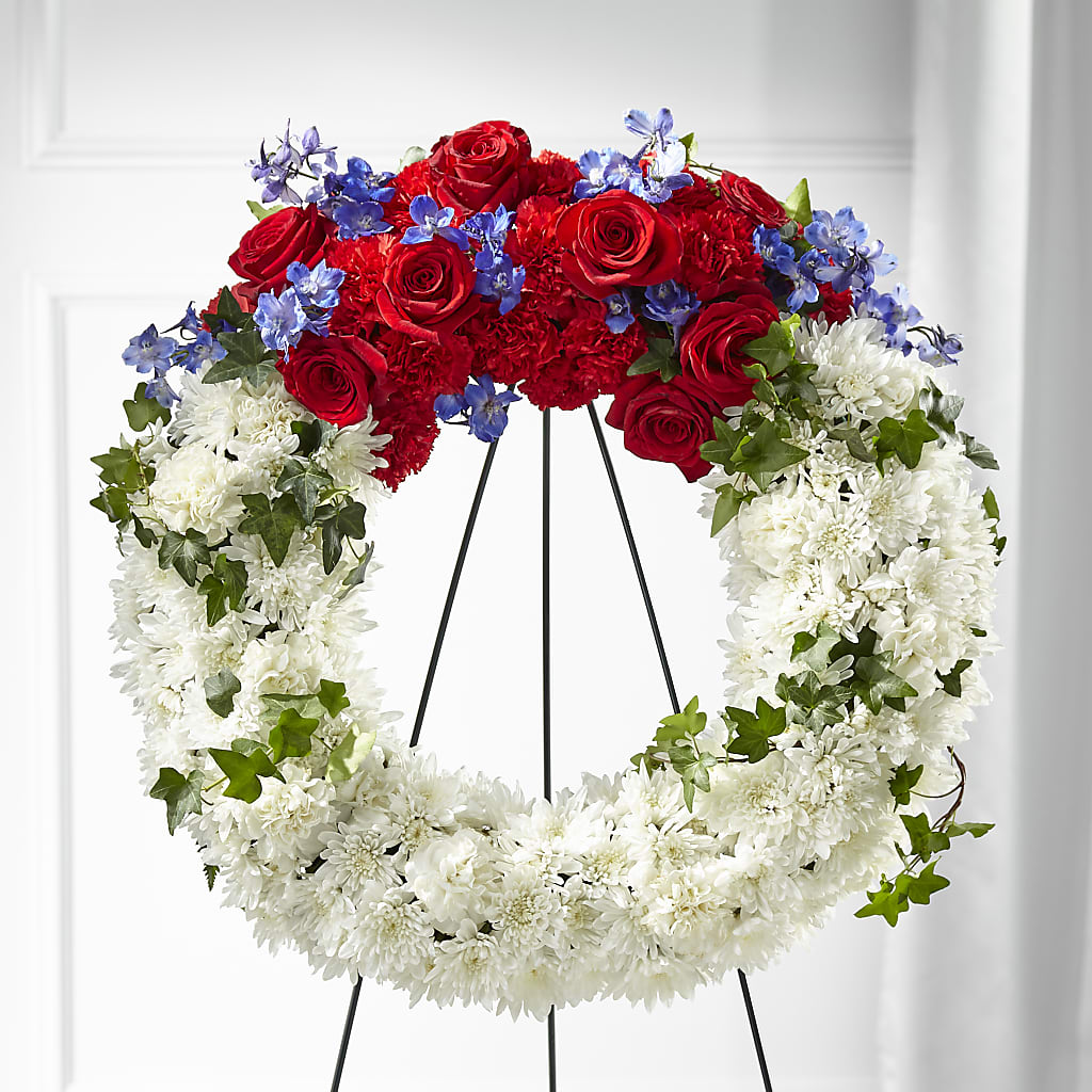 Patriotic Passion Wreath – The Flower Boutique, Gettysburg PA