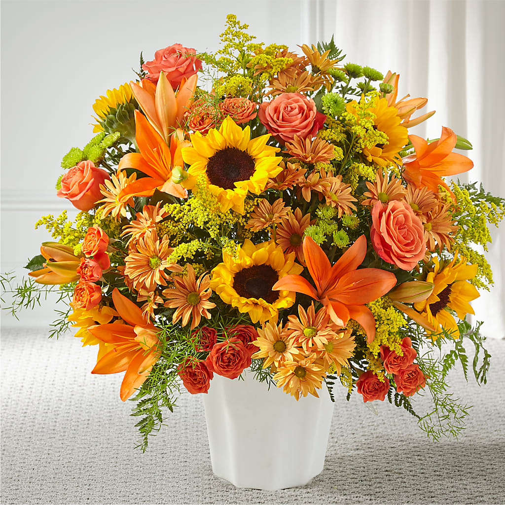 Harvest Thoughts Floor Basket – The Flower Boutique, Gettysburg PA