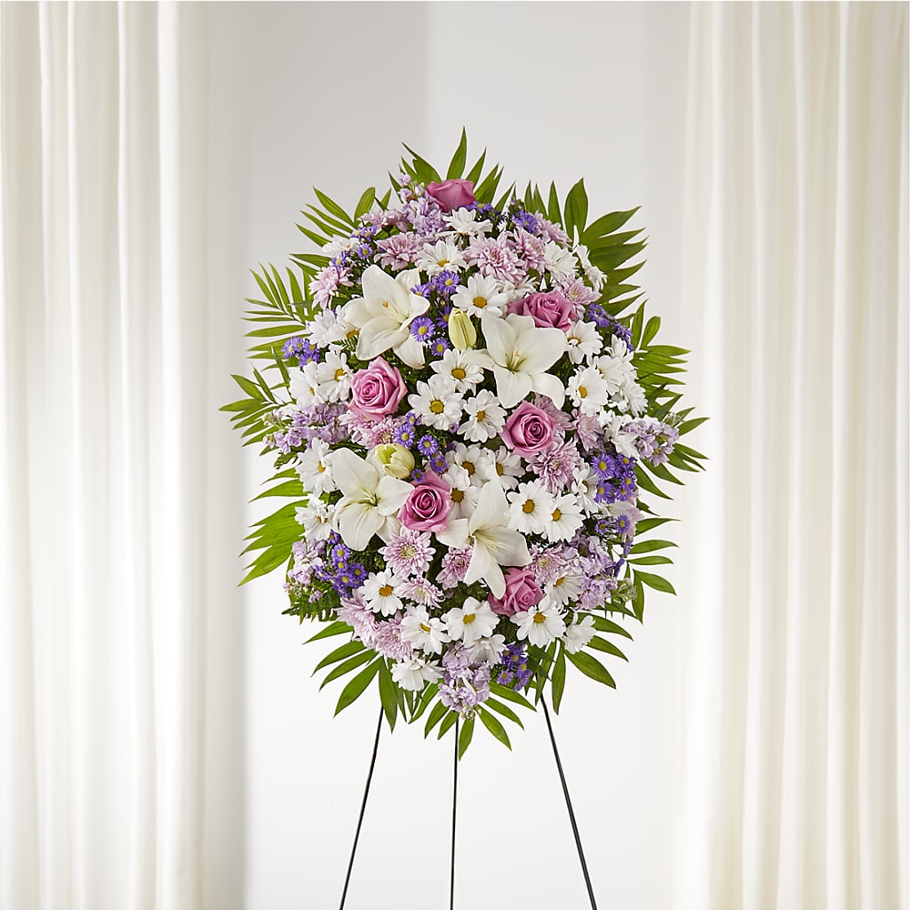 Surrounded by Love Standing Spray – The Flower Boutique, Gettysburg PA