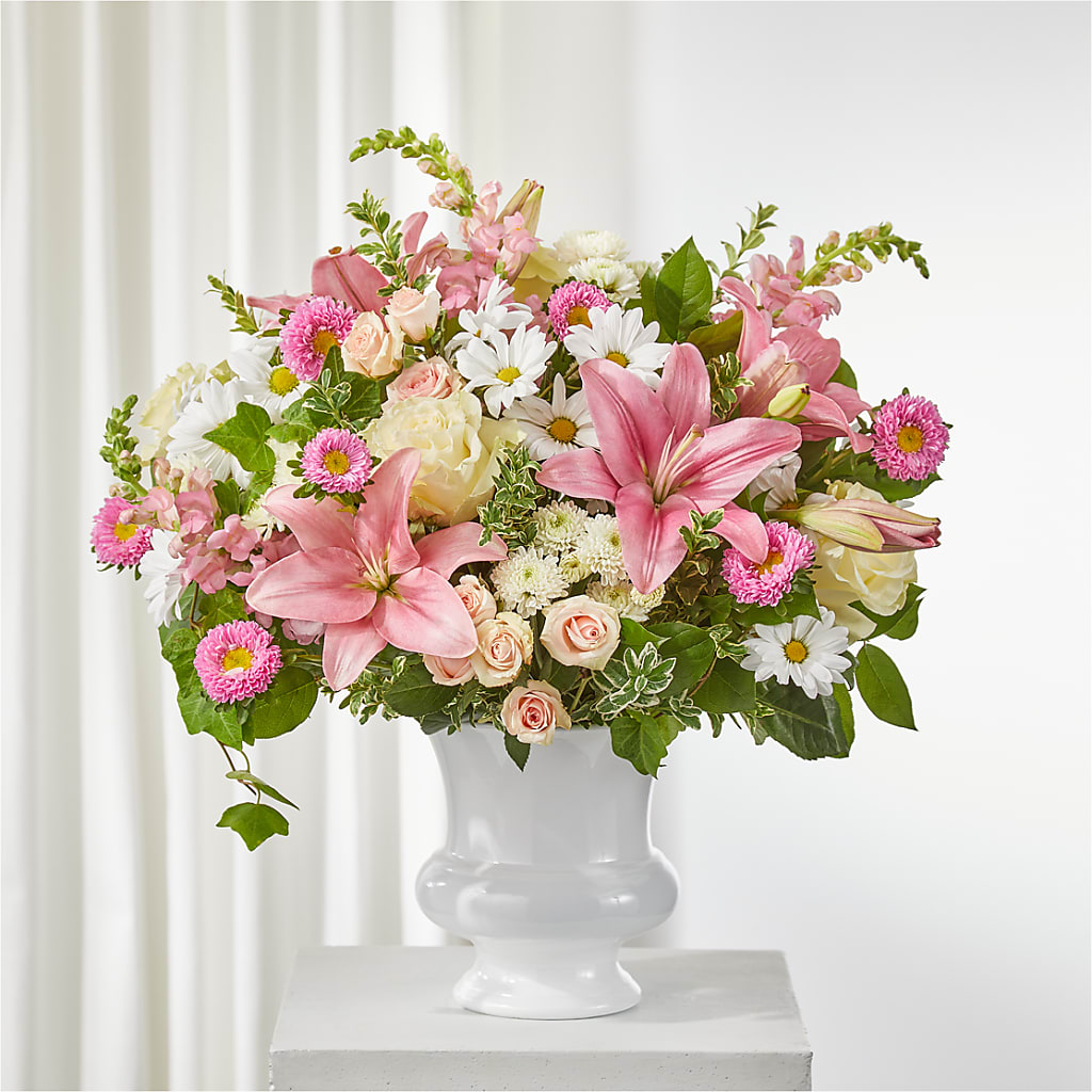 Empathetic Blooms Urn Arrangement – The Flower Boutique, Gettysburg PA