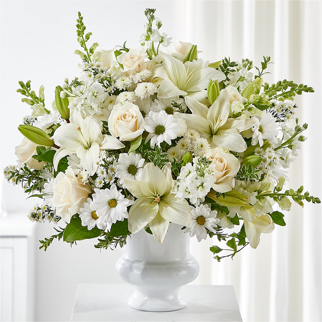 Uplifting Urn Arrangement – The Flower Boutique, Gettysburg PA