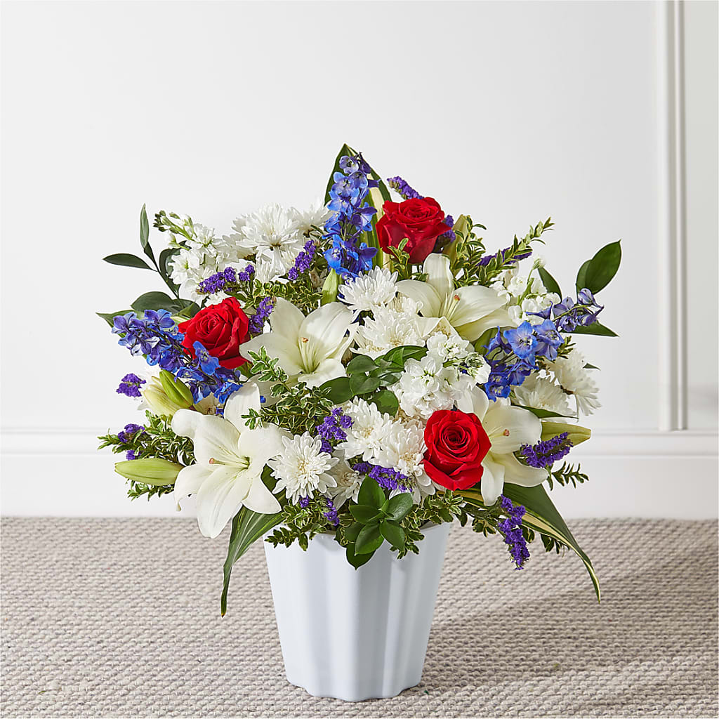 Consoled Floor Basket – The Flower Boutique, Gettysburg PA