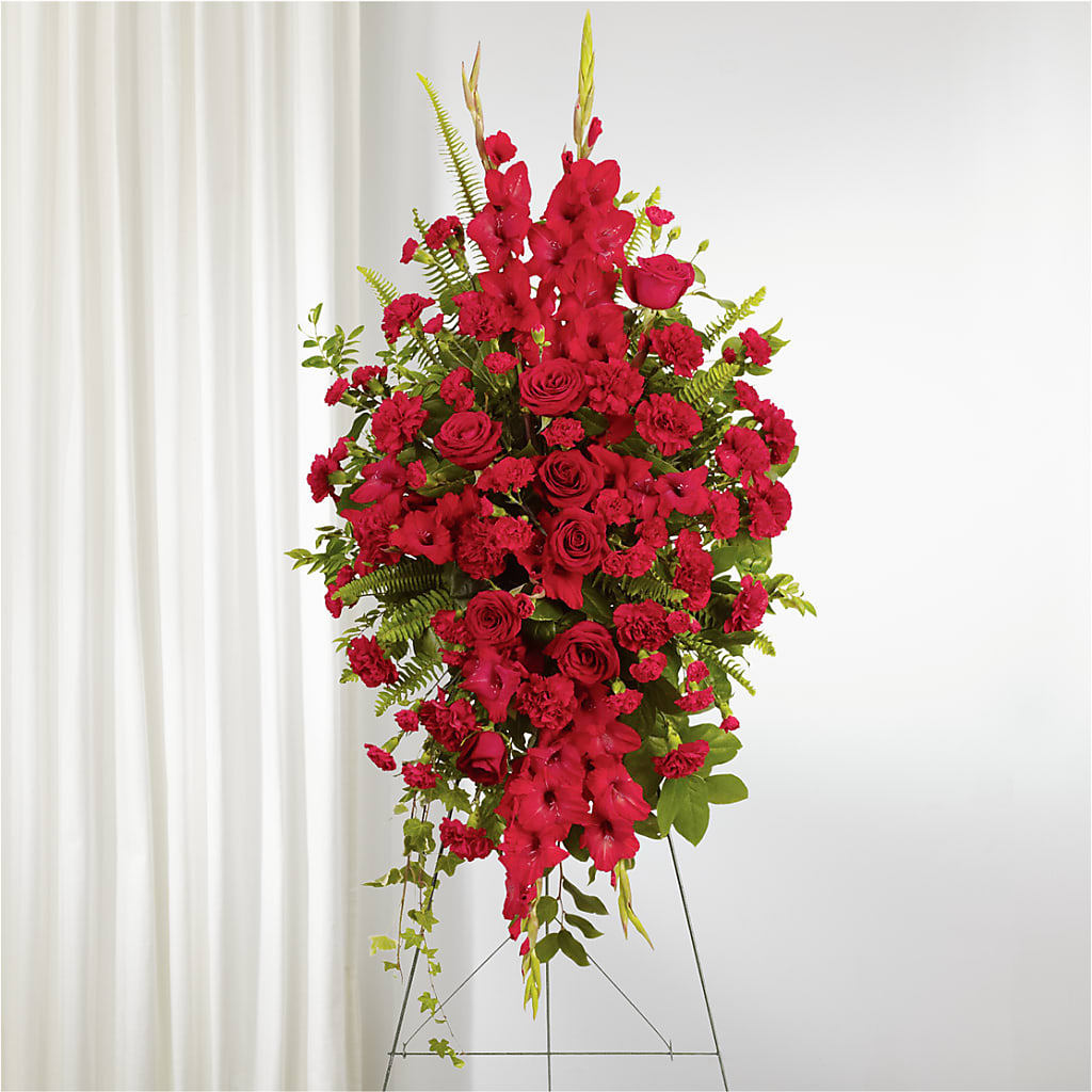 From the Heart Standing Spray – The Flower Boutique, Gettysburg PA