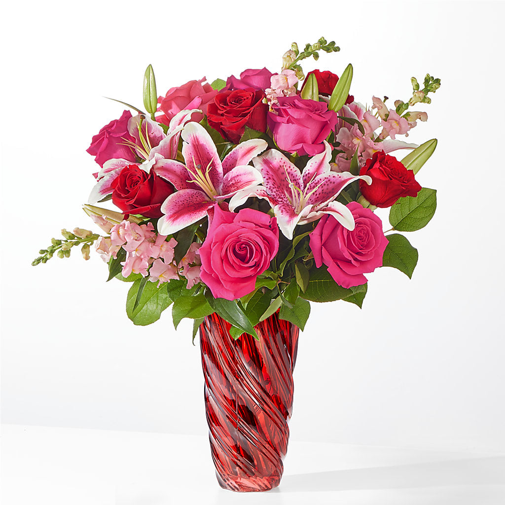 Always You Bouquet with Luxe Swirl Vase – The Flower Boutique, Gettysburg PA