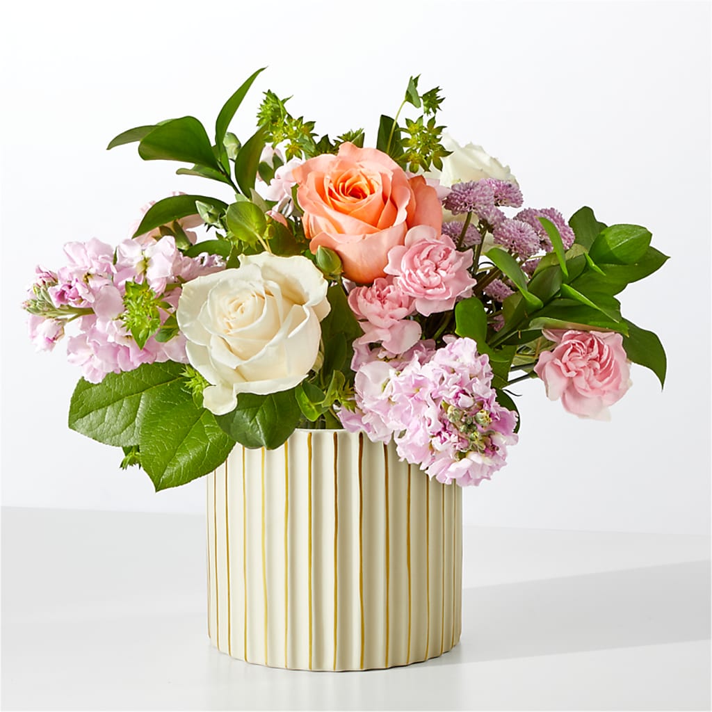 French Market Bouquet with Ivory Vase – The Flower Boutique, Gettysburg PA