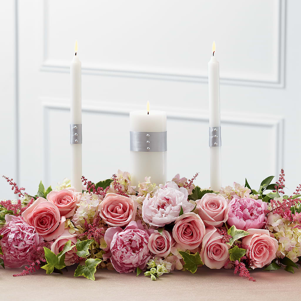 Worldwide Romance Unity Candle Arrangement – The Flower Boutique, Gettysburg PA