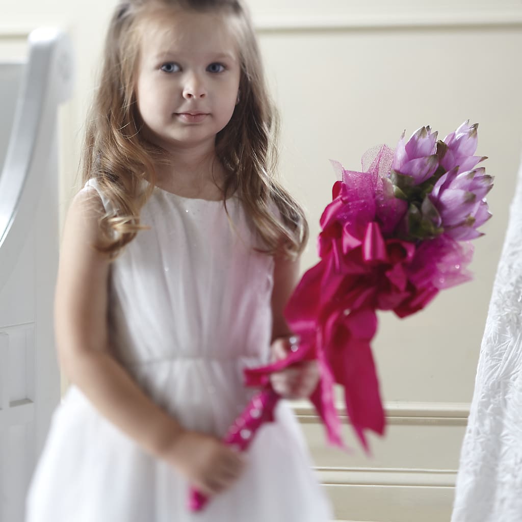 Sparkle Pink Flower Girl Bouquet – The Flower Boutique, Gettysburg PA