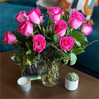 Long Stem Pink Rose Bouquet –  The Flower Boutique, Gettysburg PA