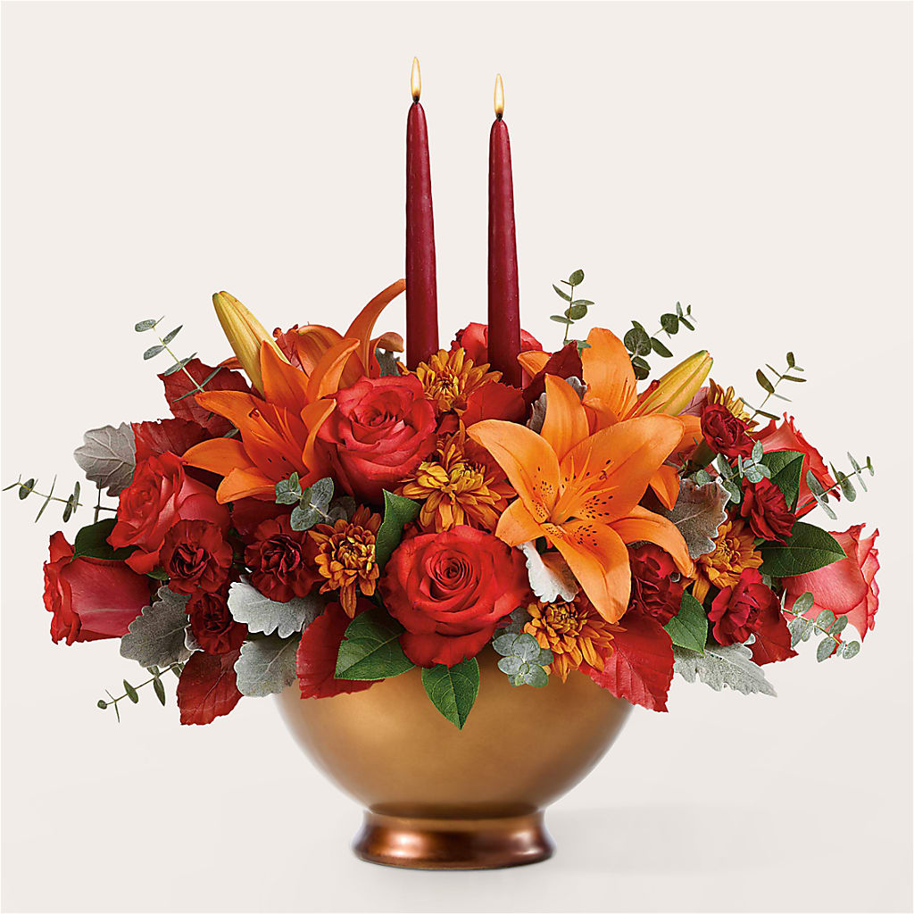Fruits of Fall Centerpiece –  The Flower Boutique, Gettysburg PA
