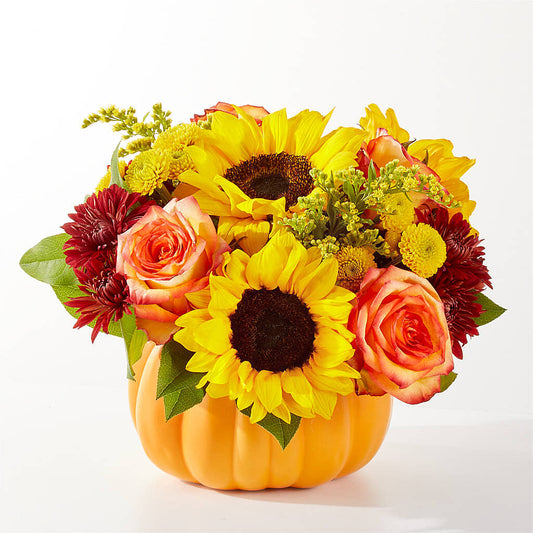 Golden Gourd Pumpkin Bouquet –  The Flower Boutique, Gettysburg PA