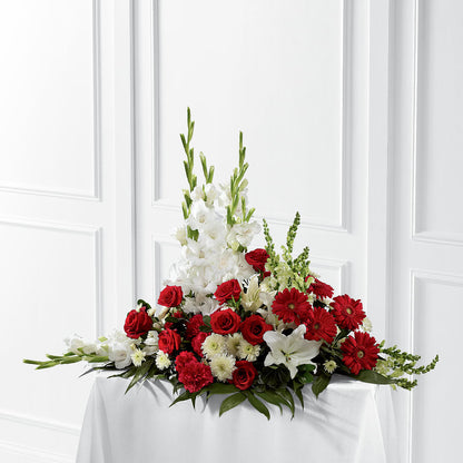 Crimson & White Arrangement –  The Flower Boutique, Gettysburg PA