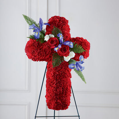 Faithful Hero Floral Cross –  The Flower Boutique, Gettysburg PA