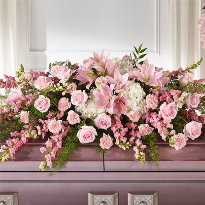 Life & Remembrance Casket Spray –  The Flower Boutique, Gettysburg PA