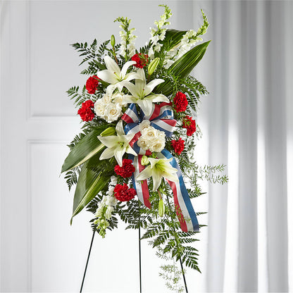 Stars of Life Standing Spray –  The Flower Boutique, Gettysburg PA