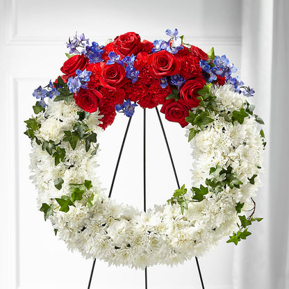 Patriotic Passion Wreath –  The Flower Boutique, Gettysburg PA