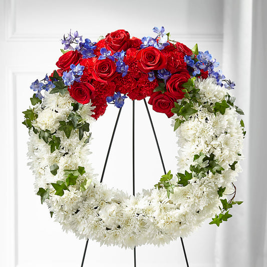 Patriotic Passion Wreath –  The Flower Boutique, Gettysburg PA