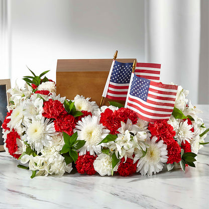 Spirit of Patriotism Cremation Adornment –  The Flower Boutique, Gettysburg PA