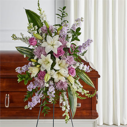 Grateful Hearts Standing Spray –  The Flower Boutique, Gettysburg PA