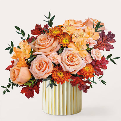 Spiced Latte Bouquet with Ivory Vase –  The Flower Boutique, Gettysburg PA