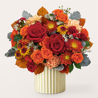 Merlot Bouquet with Ivory Vase –  The Flower Boutique, Gettysburg PA