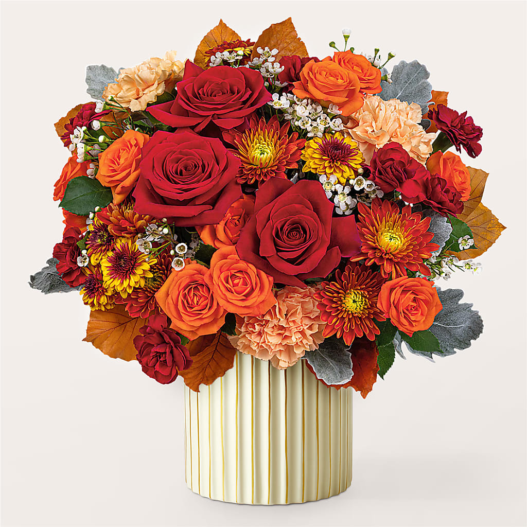 Merlot Bouquet with Ivory Vase –  The Flower Boutique, Gettysburg PA