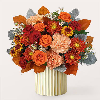 Merlot Bouquet with Ivory Vase –  The Flower Boutique, Gettysburg PA
