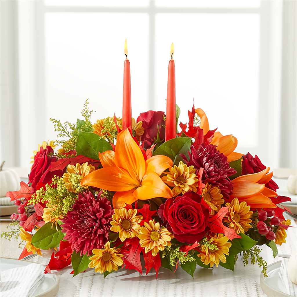 Autumn's Embrace Centerpiece –  The Flower Boutique, Gettysburg PA