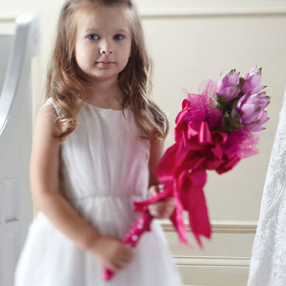 Sparkle Pink Flower Girl Bouquet –  The Flower Boutique, Gettysburg PA