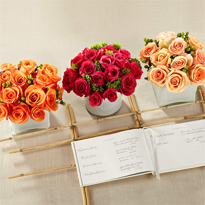 Dawn Rose Centerpiece –  The Flower Boutique, Gettysburg PA