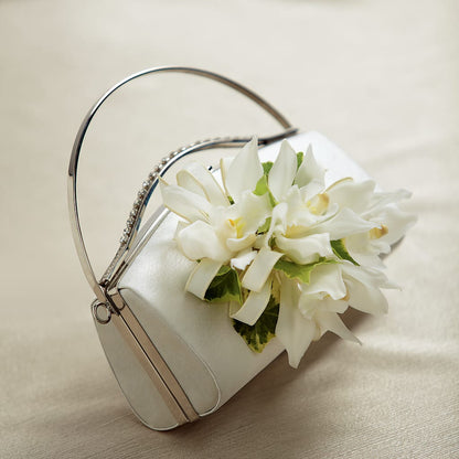 White Purse Decor –  The Flower Boutique, Gettysburg PA