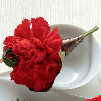 Red Carnation Boutonniere –  The Flower Boutique, Gettysburg PA